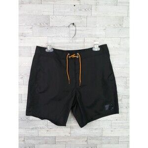 NWT‎  Men's Brixton Vintage Nylon Swim Trunk Shorts Trunks Black Size 30 NEW